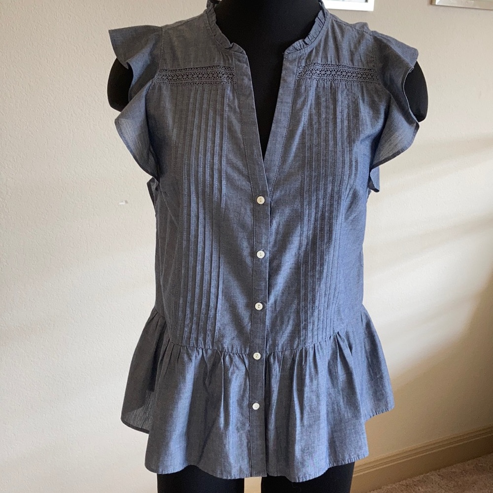 Blue Peplum Blouse by Old Navy